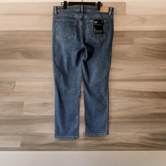 New PAIGE Amber Mid Rise Straight Leg Ankle Jean in Tapestry Size 31 - Picture 2 of 9